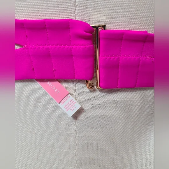 Victorias secret fuchsia pink swim top- Size 32C - Picture 4 of 5